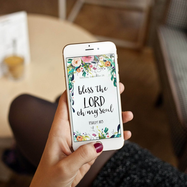 Bible verses art for iPhone Lock Screens Cell Phone Etsy
