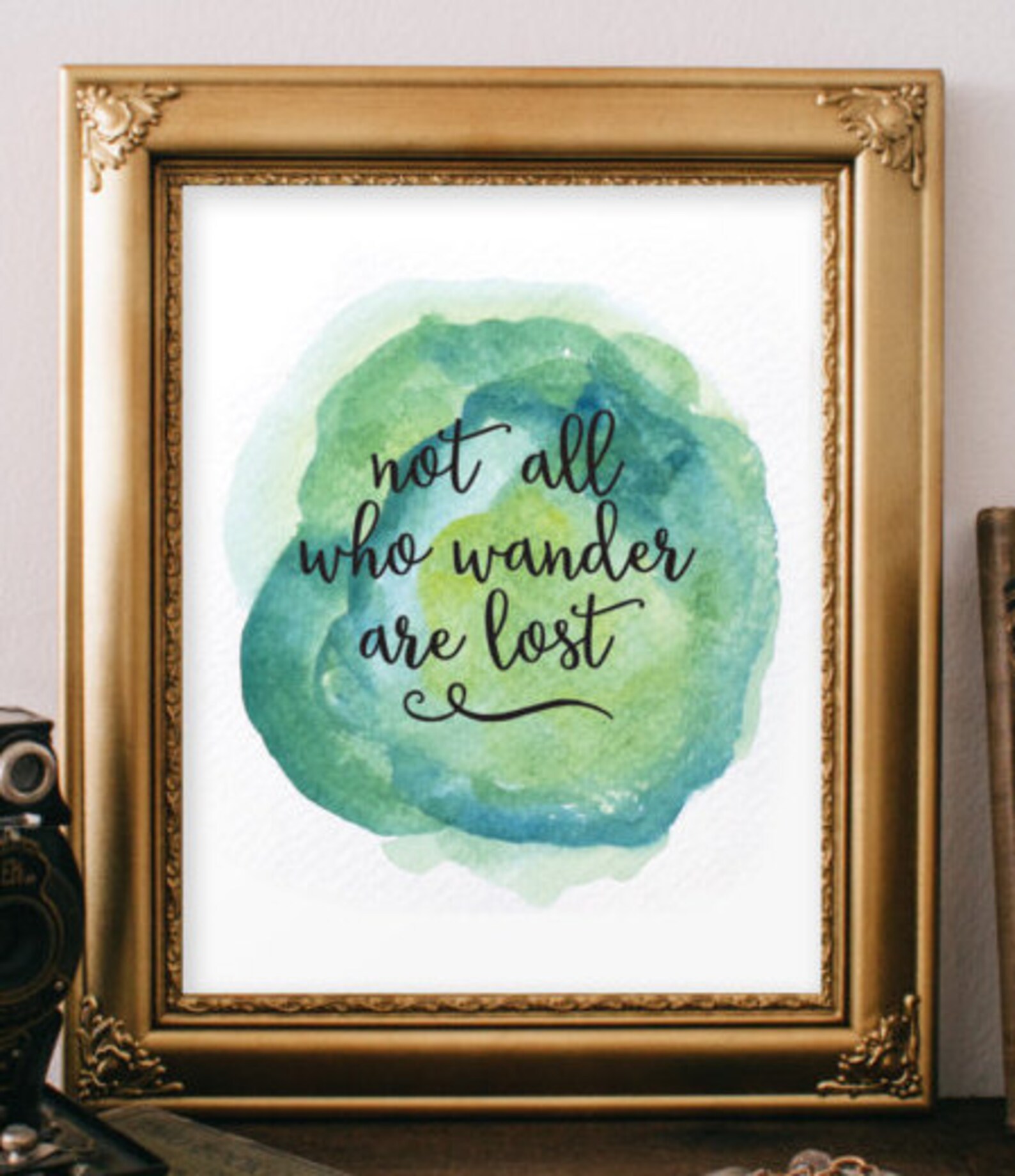 Not All Who Wander Are Lost Watercolor Printable Inspirational - Etsy