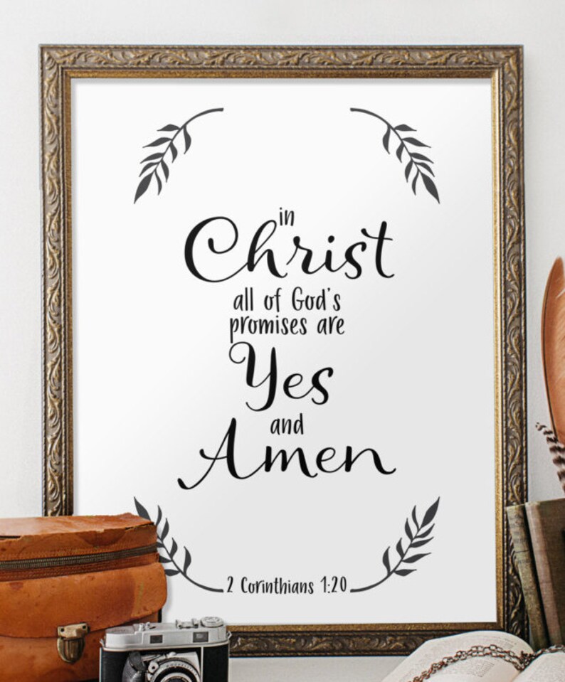 Scripture wall art print signs Inspirational quotes wall | Etsy