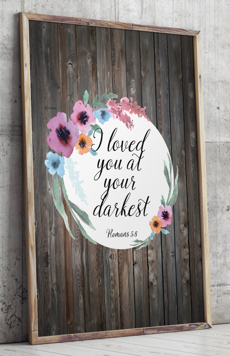 Bible verse art print Nursery bible verse poster wall decor Etsy