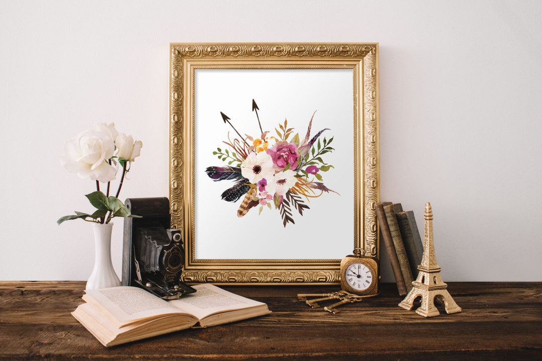 Nursery Flower Print Nursery Wall Art Printable Flower Decor - Etsy