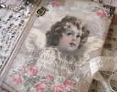 Shabby chic angels diary, journal, notebook, vintage angels journal, vintage style diary, old style diary, alten stil engel tagebuch, diario