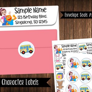 Funny Character Address Labels, Mailing Labels