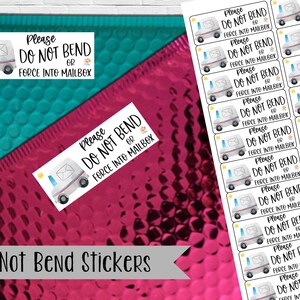 Do Not Bend Stickers ---- Postal Truck