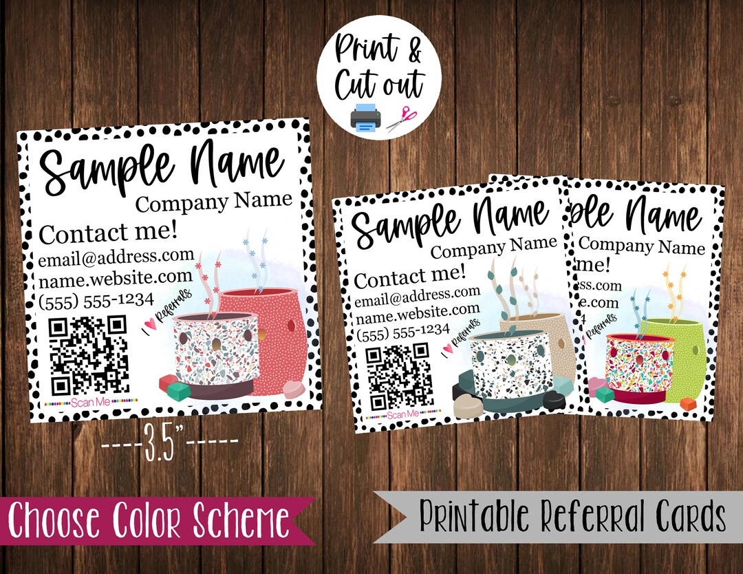 Wax Consultant Referral Card Printable Item Only Etsy