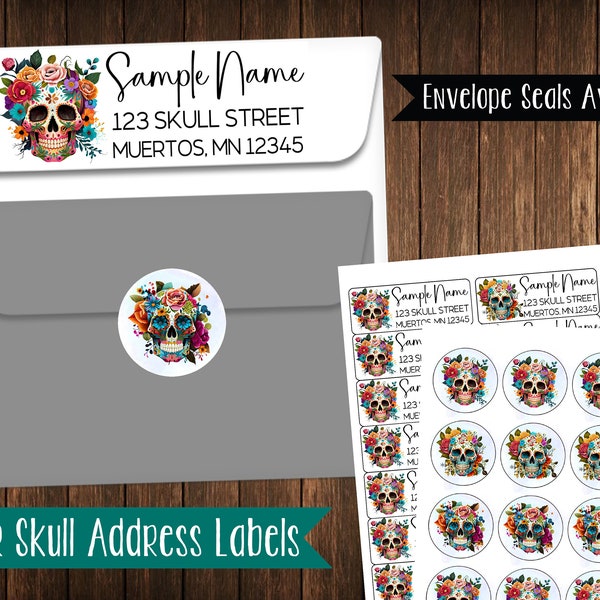 Sugar Skulls Address Labels, Mailing Labels