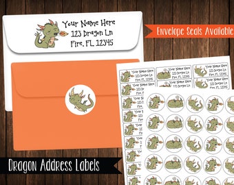 Dragon Address Labels, Mailing Labels