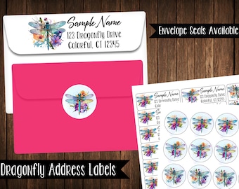 Dragonfly Address Labels, Mailing Labels