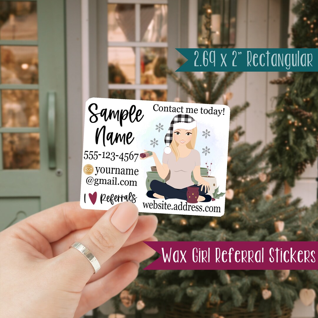 Wax Referral Business Labels Mailing Labelslarge Etsy