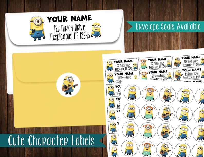 Cute Characters Address Labels Mailing Labels | Etsy