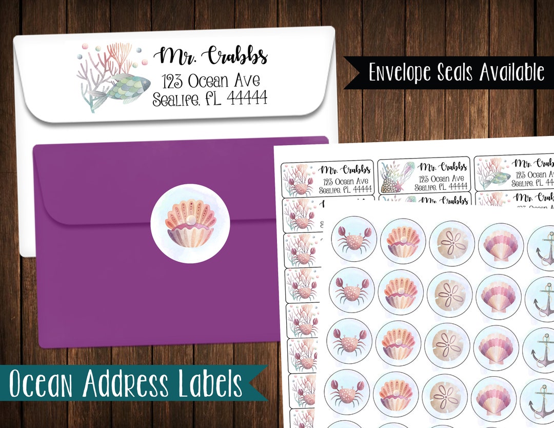 Under the Sea / Ocean Address Labels, Mailing Labels - Etsy