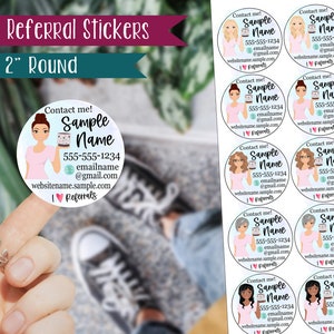 Wax Consultant Referral Address Labels, Mailing Labels