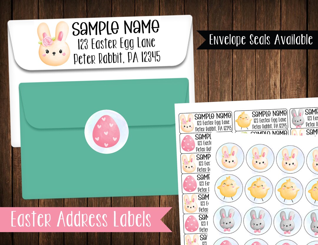 Easter Address Labels, Mailing Labels Etsy