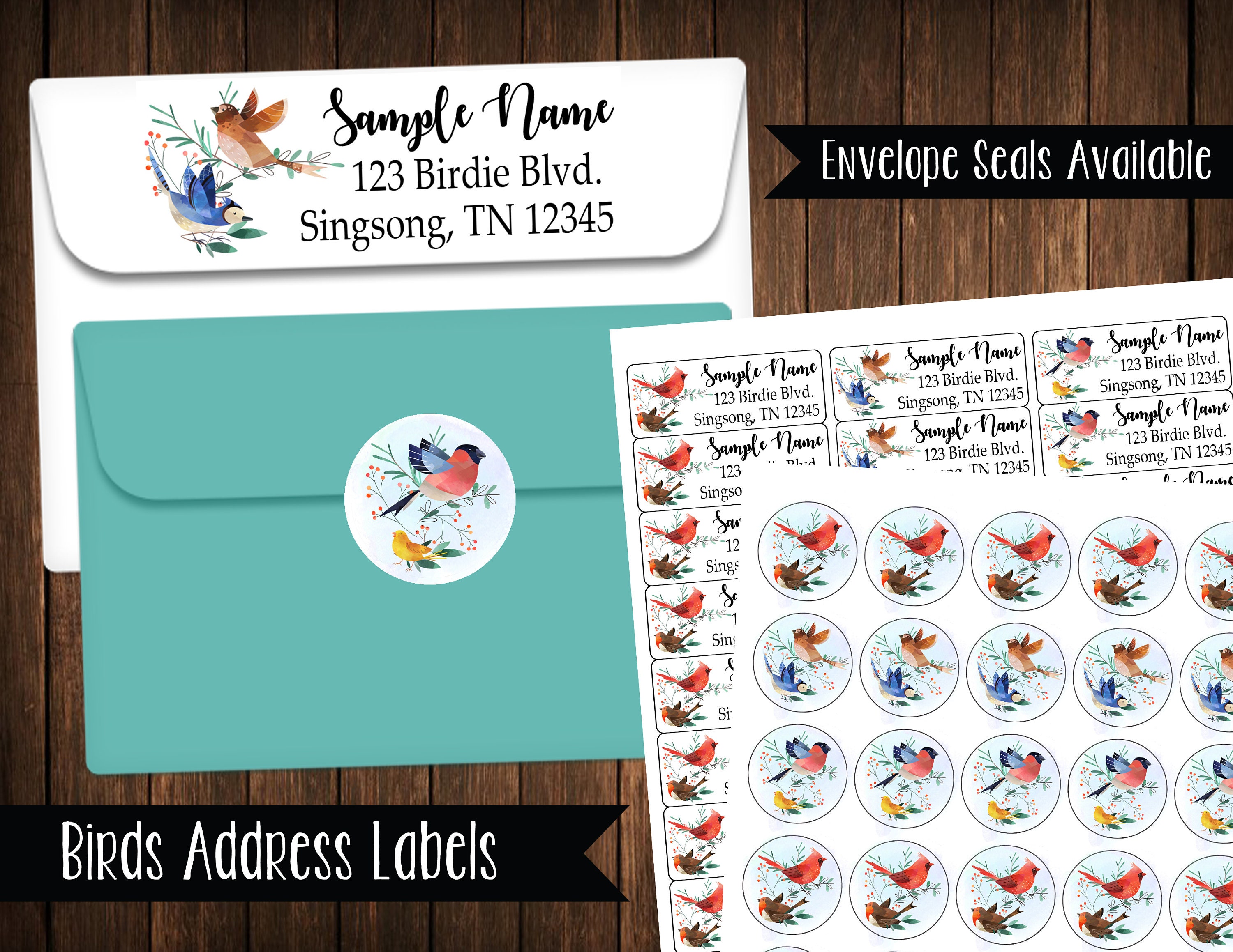 Birds Address Labels Mailing Labels | Etsy