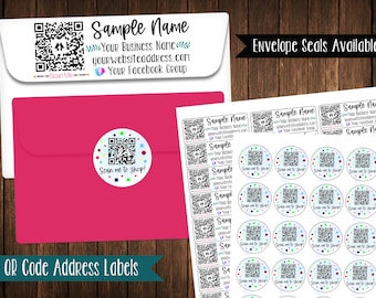 QR Code Address Labels, Mailing Labels