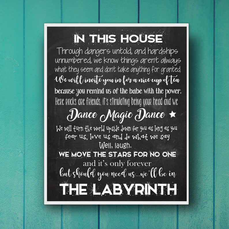 Labyrinth Rocks Friends Labyrinth Movie Themed Fandom Image --- Digital Print - Etsy