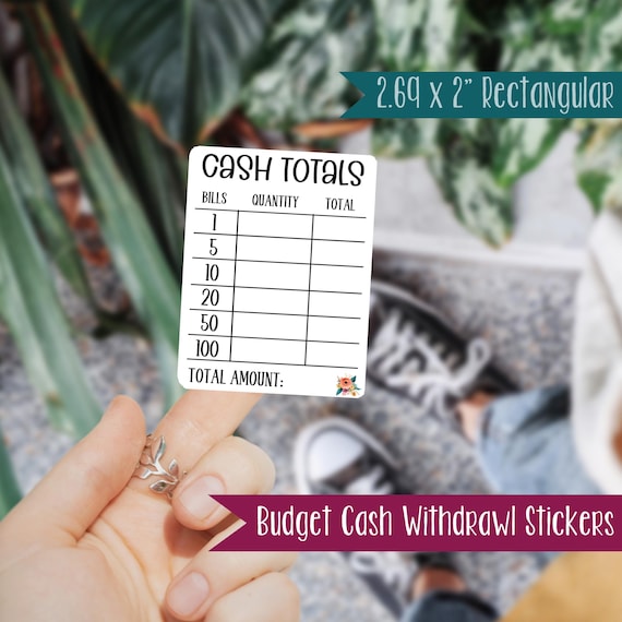 Budget Cash Withdrawal Stickers