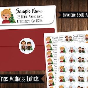 Christmas Character Address Labels, Mailing Labels