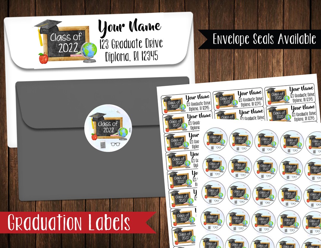 Graduation Musicaddress Labels Graduation Address Labels, Mailing Labels - Etsy