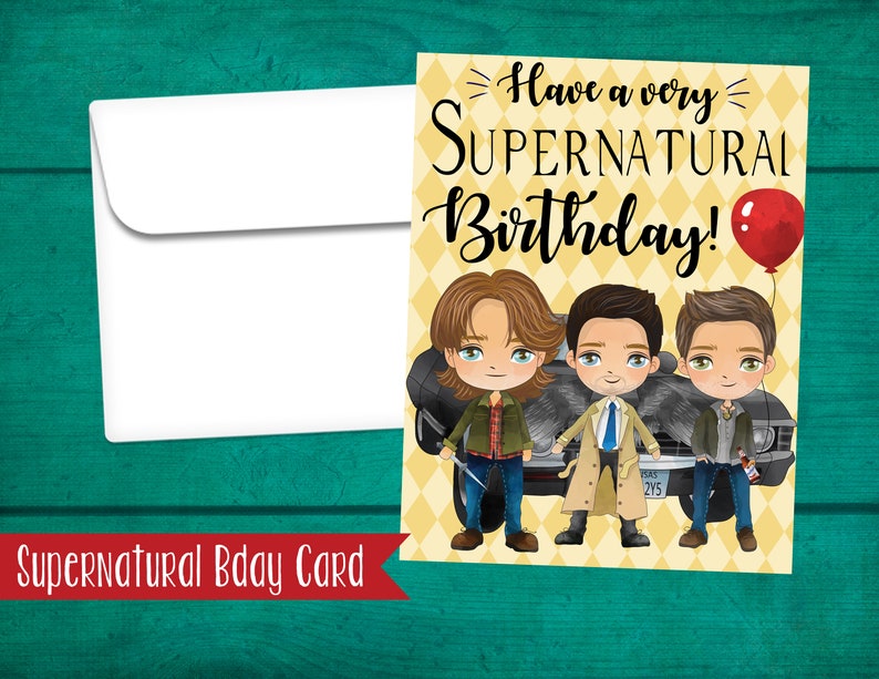Printable Supernatural Birthday Card | Etsy
