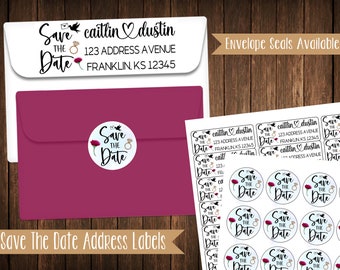 Save the Date Wedding Address Labels, Mailing Labels