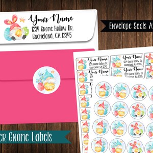 Easter Gnomes Address Labels, Mailing Labels
