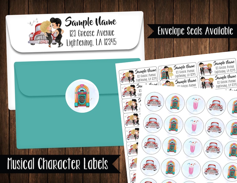 Musical Character Address Labels Mailing Labels Etsy