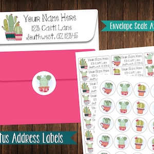 Cactus Address Labels, Cacti, Mailing Labels