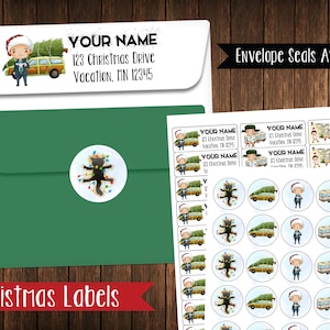 Christmas Character Address Labels, Mailing Labels