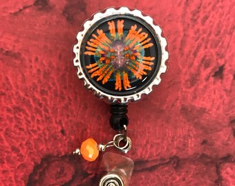 Hep C Virus Retractable Badge Reel Lab Week gift science medical laboratory