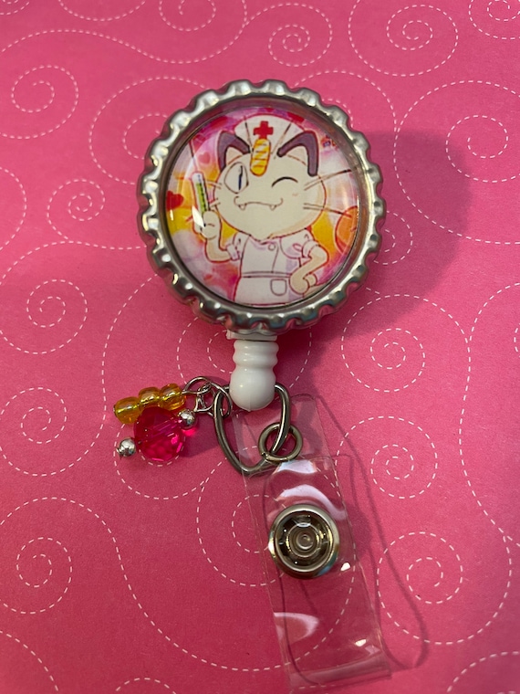 Pokemon Nurse Meowth Retractable Badge Reel Gift 