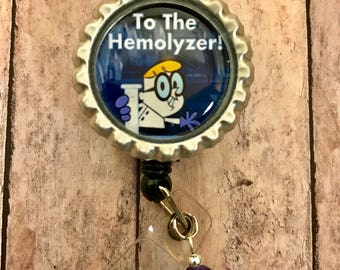 Hemolyzer Laboratory Scientist Retractable Badge Reel Lab Week Gift lanyard