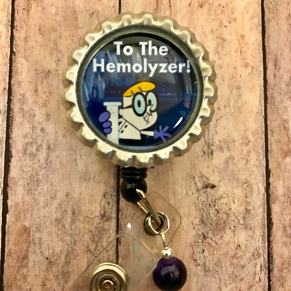 Hemolyzer Laboratory Scientist Retractable Badge Reel Lab Week Gift lanyard