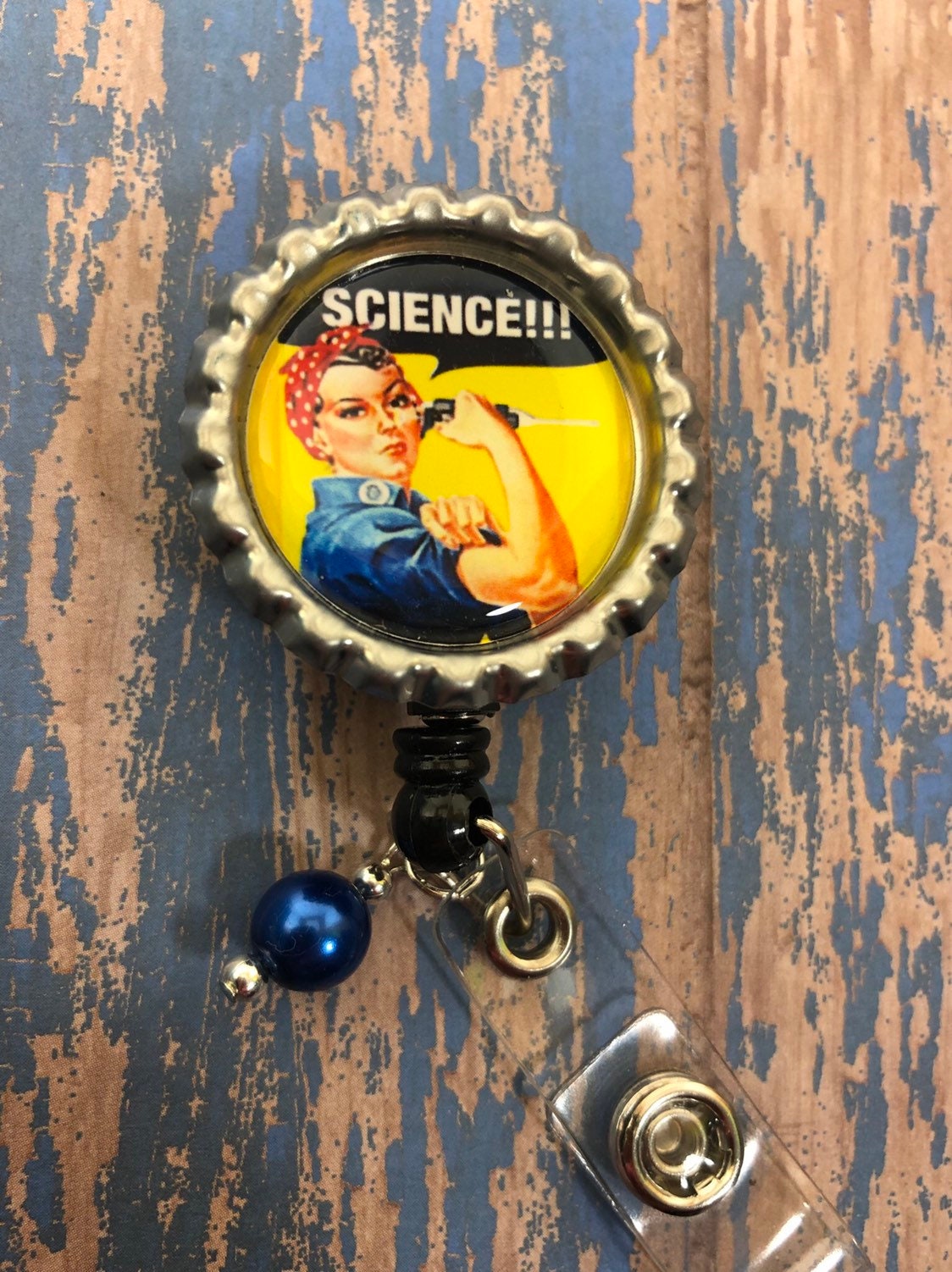 Science Design Retractable Badge Reel Lab Week Gift | Etsy