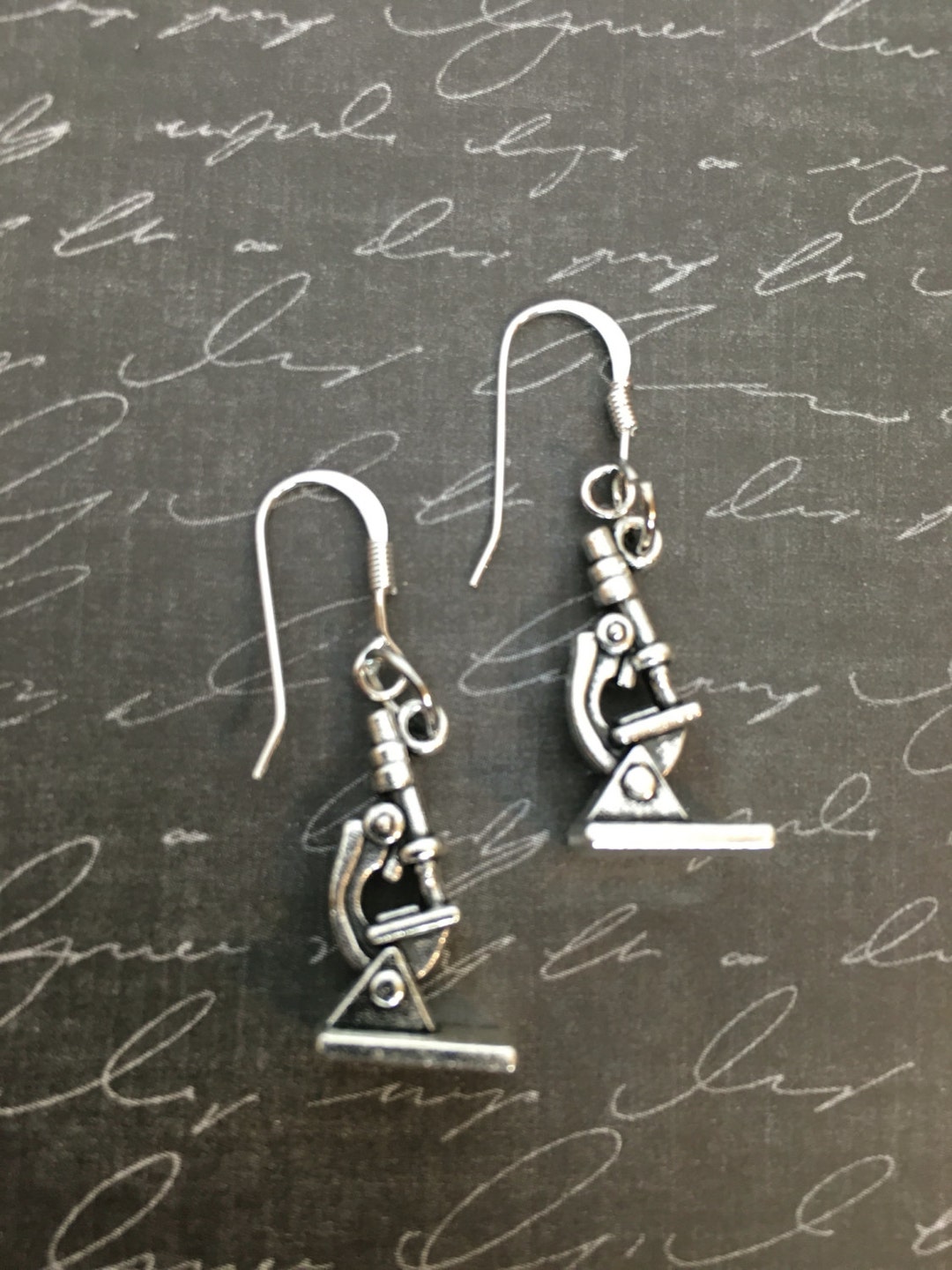 Microscope Earrings Science Laboratory Lab Week Gift Etsy