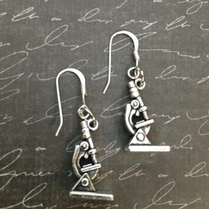 Microscope Earrings Science Laboratory Lab Week gift