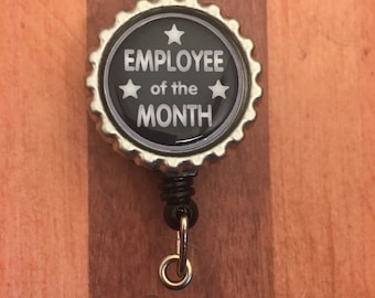 Employee of the Month retractable badge reel