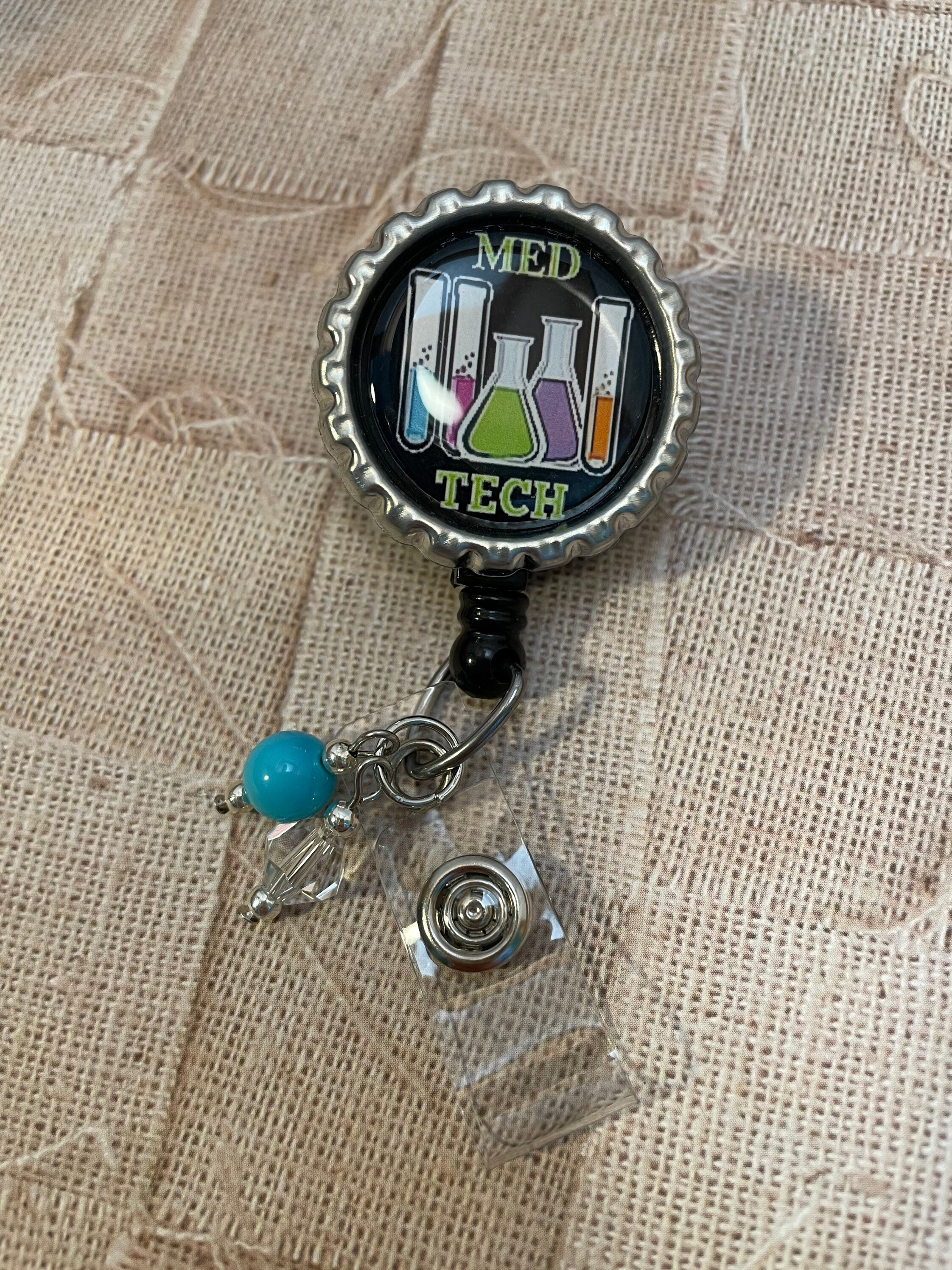 Retractable Badge Reel for Medical Technologist or Med Tech Etsy