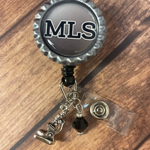MLS Medical Laboratory Scientist Lab Tech Retractable Badge Reel