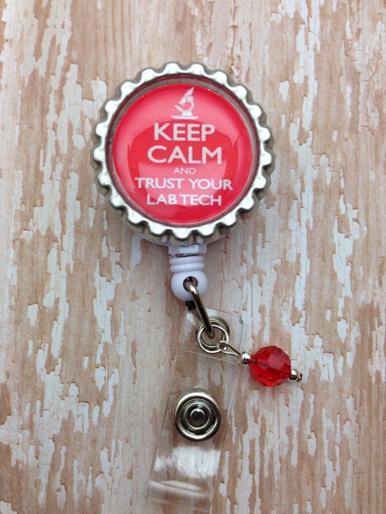 Badge Reel for Lab Techs...keep Calm Laboratory Lab Week Gift Etsy