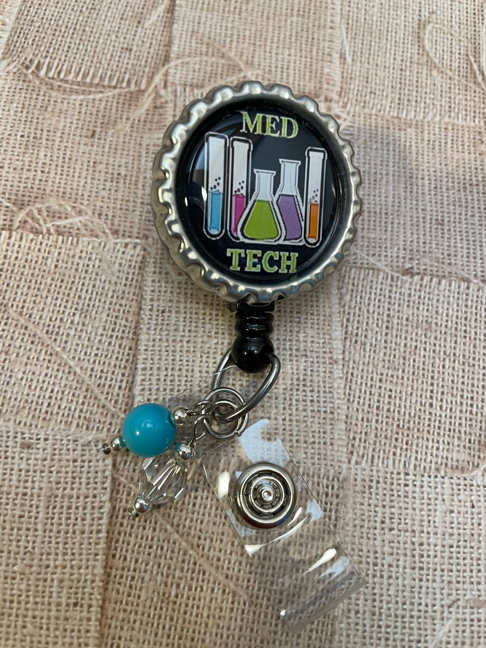 Retractable Badge Reel for Medical Technologist or Med Tech Etsy