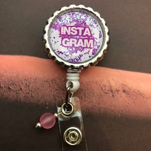 Retractable Badge Reel Insta Gram Stain Design Microbiology Lab Techs Lab Week Gift Medical Laboratory Scientists