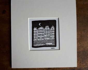 Canal Houses Original Drawing