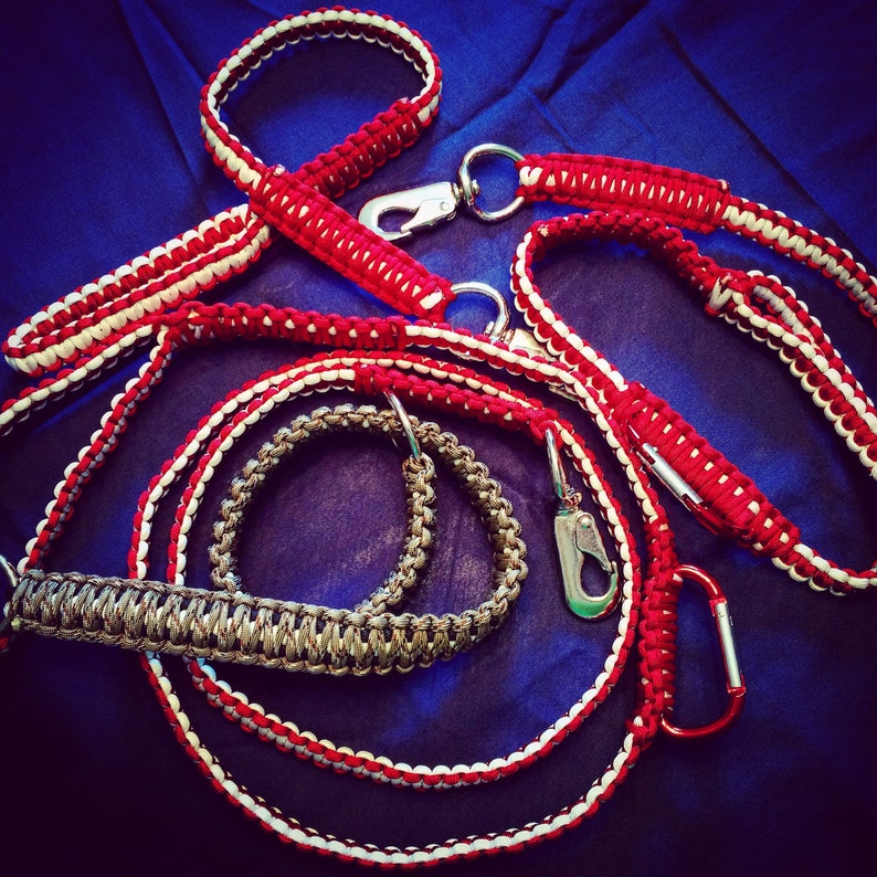 Paracord Dog Leash and Collar Bundle King Cobra Knot Etsy