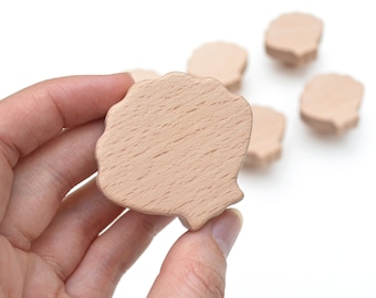 Seashell Wood Dresser Knob: Beach Nursery Decor