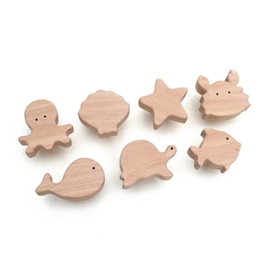 Sea animal dresser knob . Ocean theme drawer pulls nursery . Underwater animals kids room knobs . Cute cabinet knobs for children&#39;s room