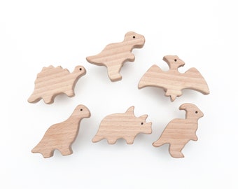 Dinosaur dresser handles boy nursery . T-rex Stegosaurus Brontosaurus toddler drawer knobs