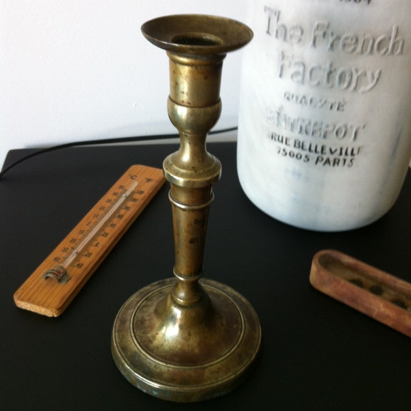 Old brass candlestick - early XX century XIX End