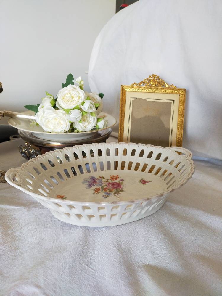 ancienne Corbeille Porcelaine