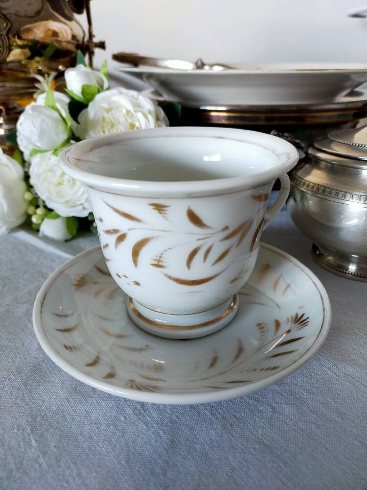 Rare Tasse Porcelaine Vieux Paris Année 1800 - Tasse Dorure Xix Ieme